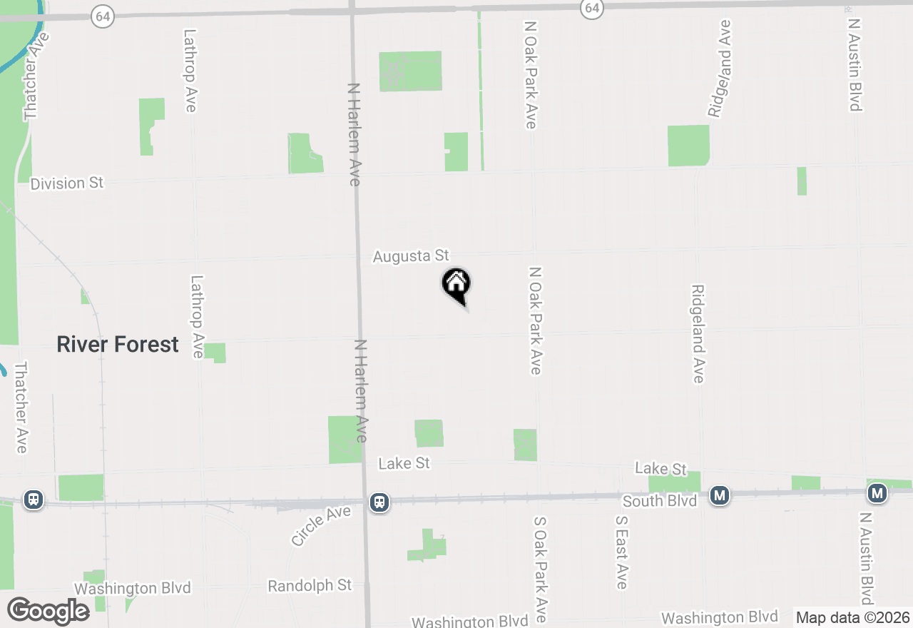 Map of 527 Woodbine Avenue, Oak Park, IL 60302