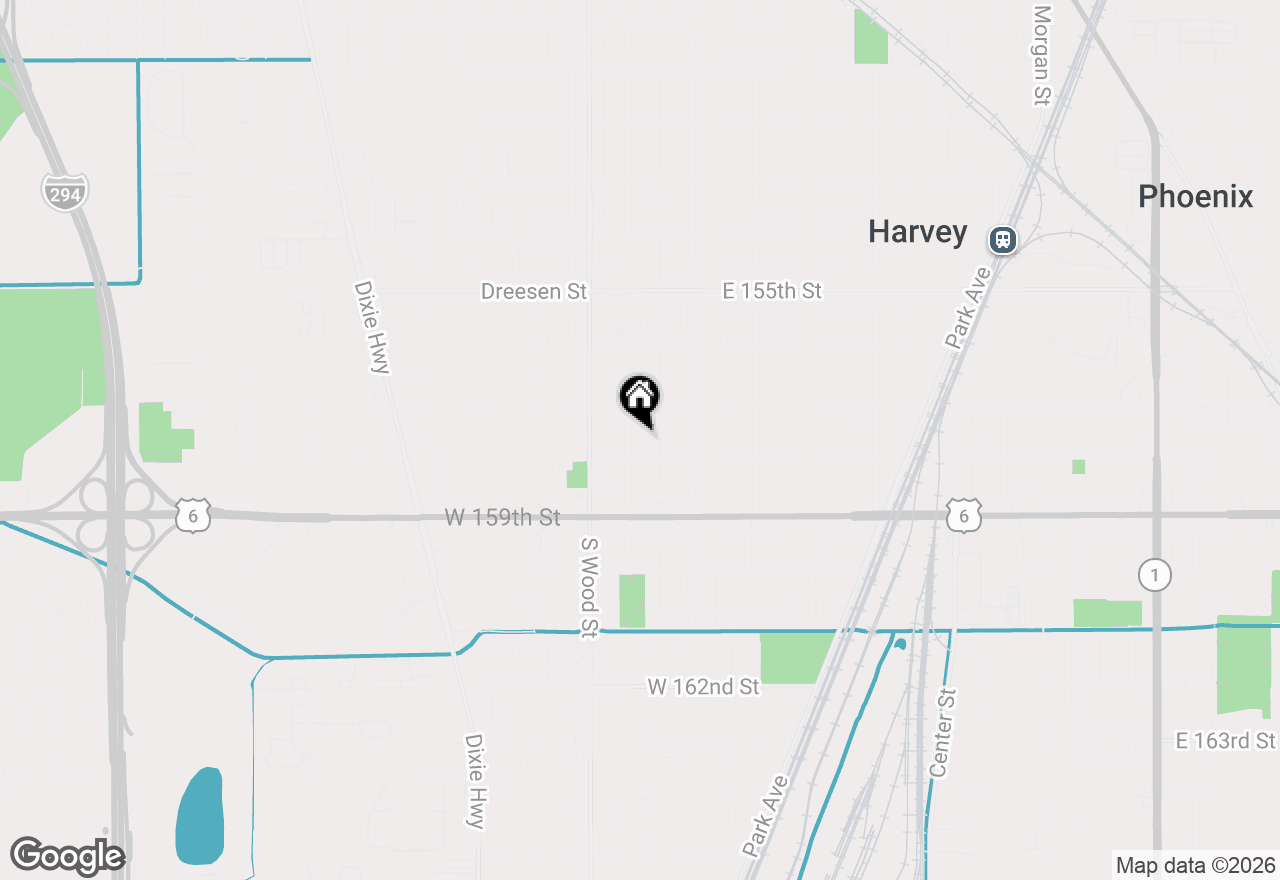 Map of 15730 Paulina Street, Harvey, IL 60426