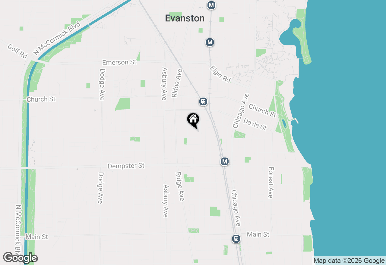 Map of 1503 Oak Avenue #311, Evanston, IL 60201