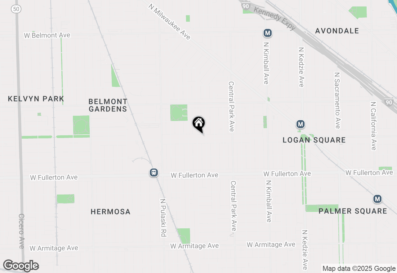 Map of 2605 N Hamlin Avenue #3, Chicago, IL 60647