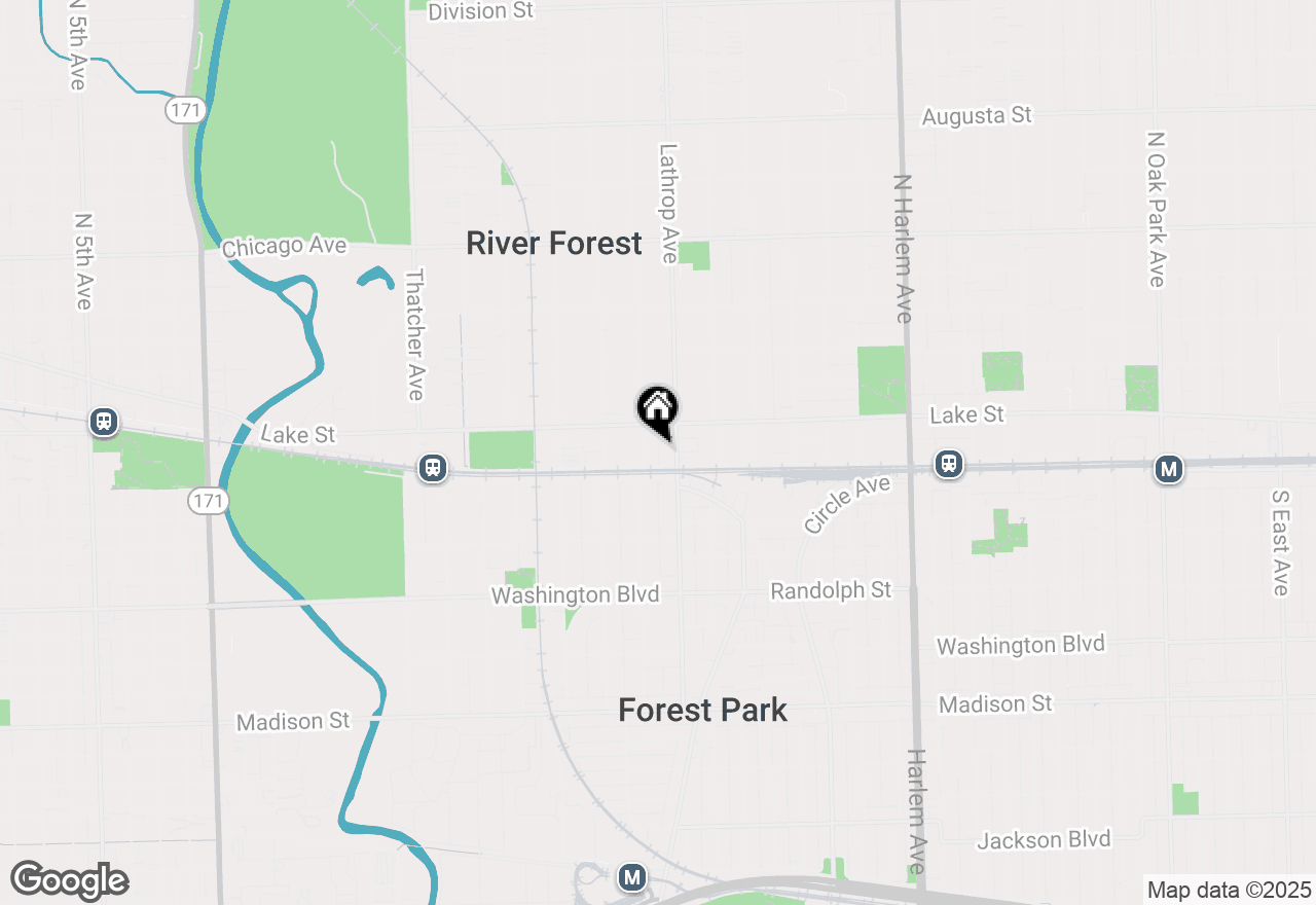 Map of 407 Ashland Avenue #3G, River Forest, IL 60305