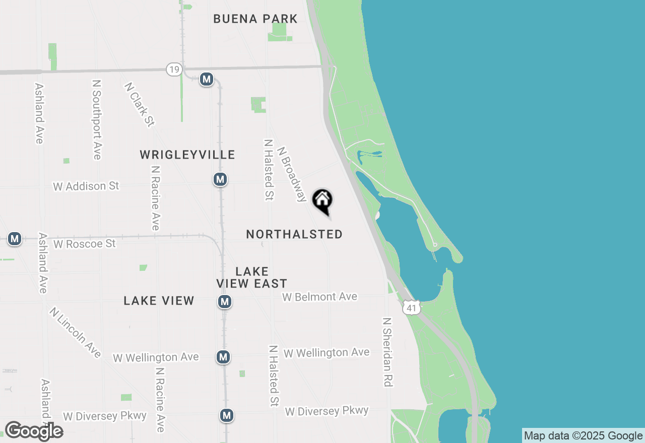 Map of 619 W Stratford Place #301, Chicago, IL 60657