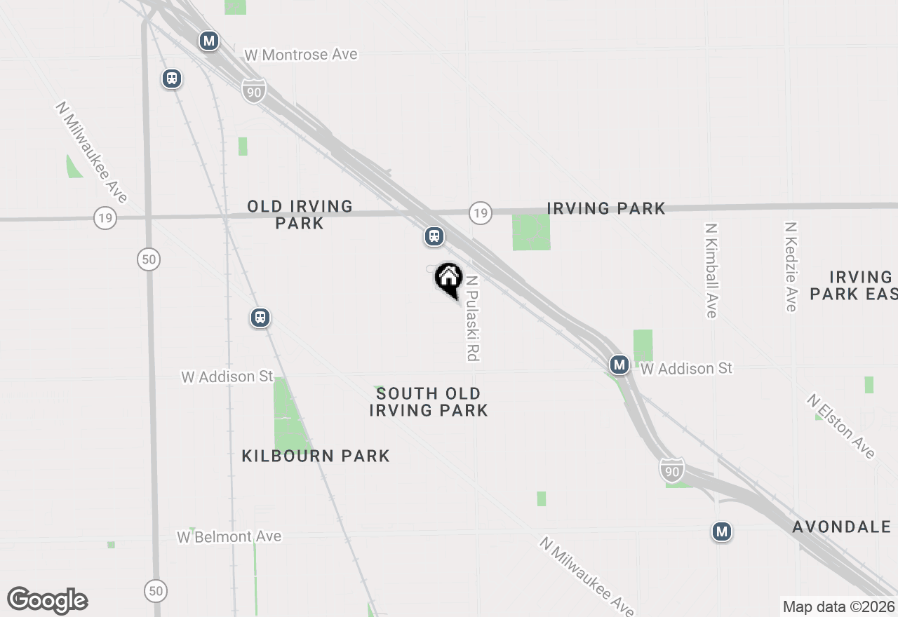 Map of 4036 W Warwick Avenue, Chicago, IL 60641