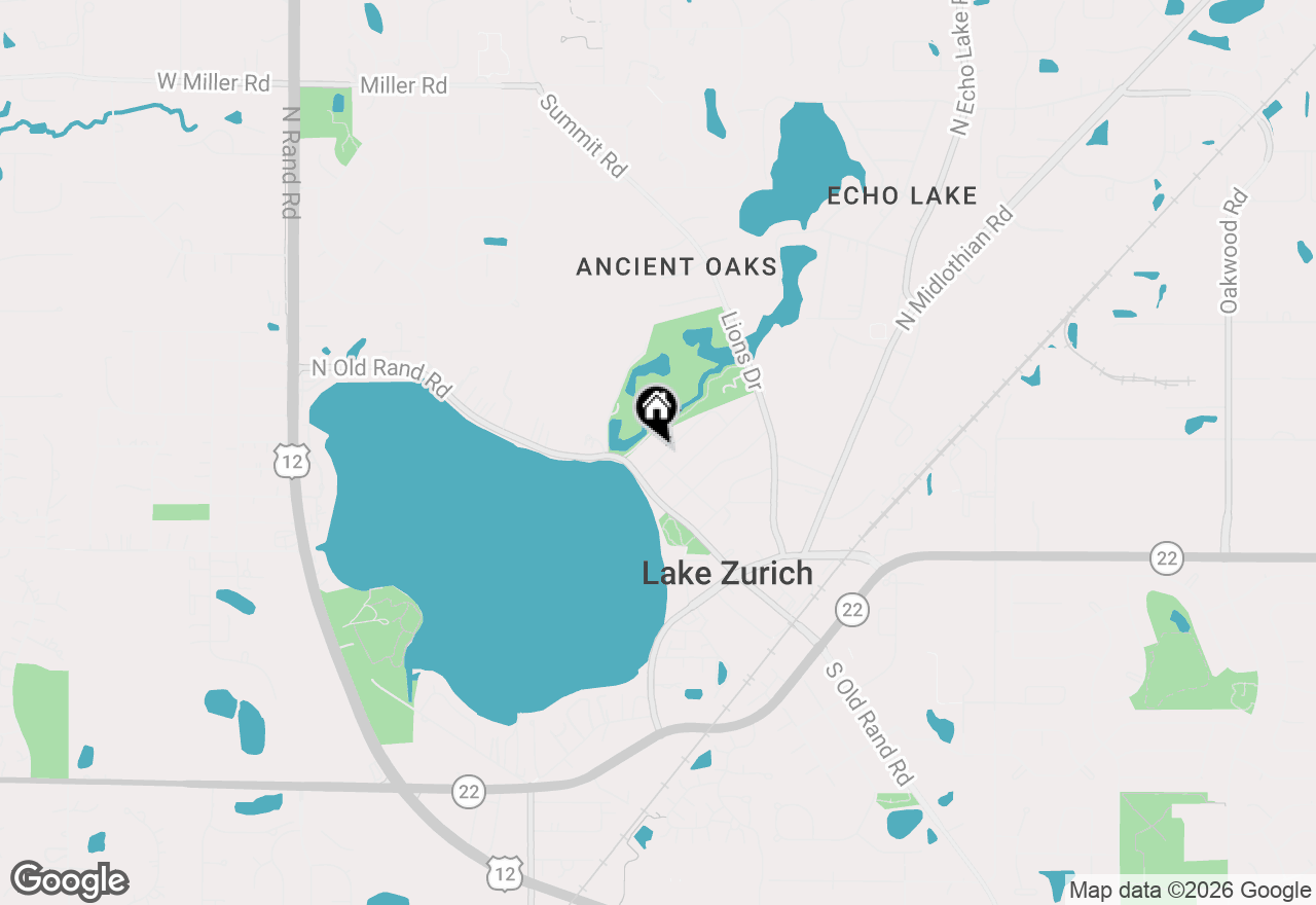 Map of 100 Ash Street, Lake Zurich, IL 60047