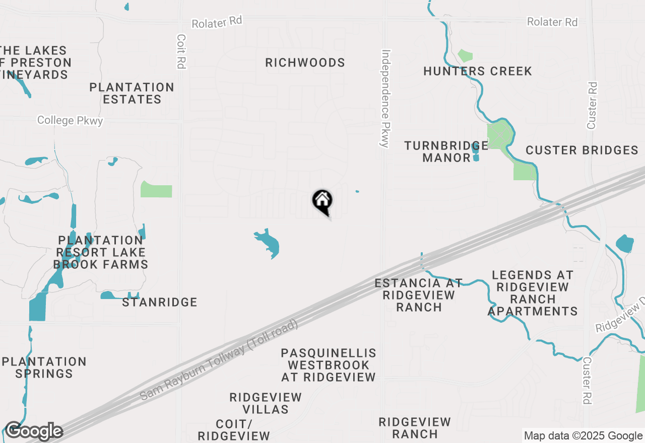 Map of (Address confidential), Frisco, Texas 75035