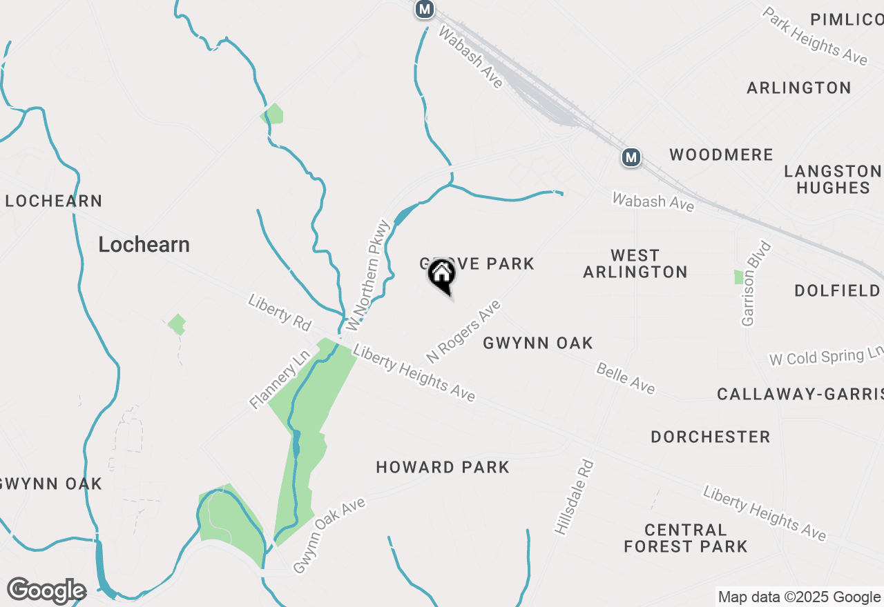 Map of 3807 Bowers Avenue, Baltimore, MD 21207