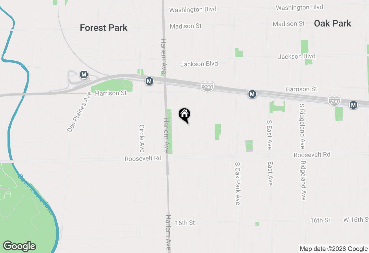 Map of 1102 Wisconsin Avenue, Oak Park, IL 60304