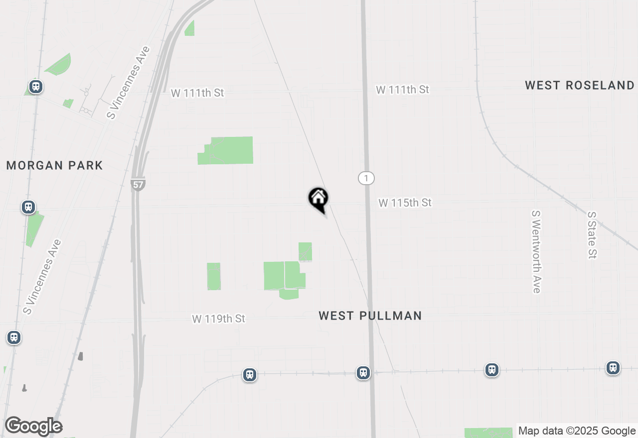 Map of 947 W 115th Place, Chicago, IL 60643