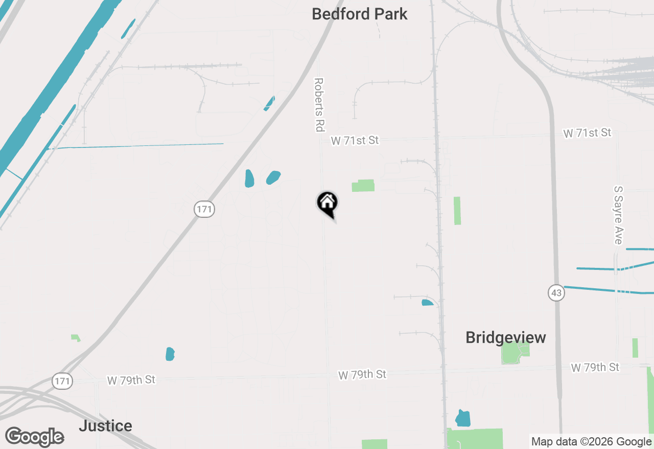 Map of 7948 W 74th Street, Bridgeview, IL 60455