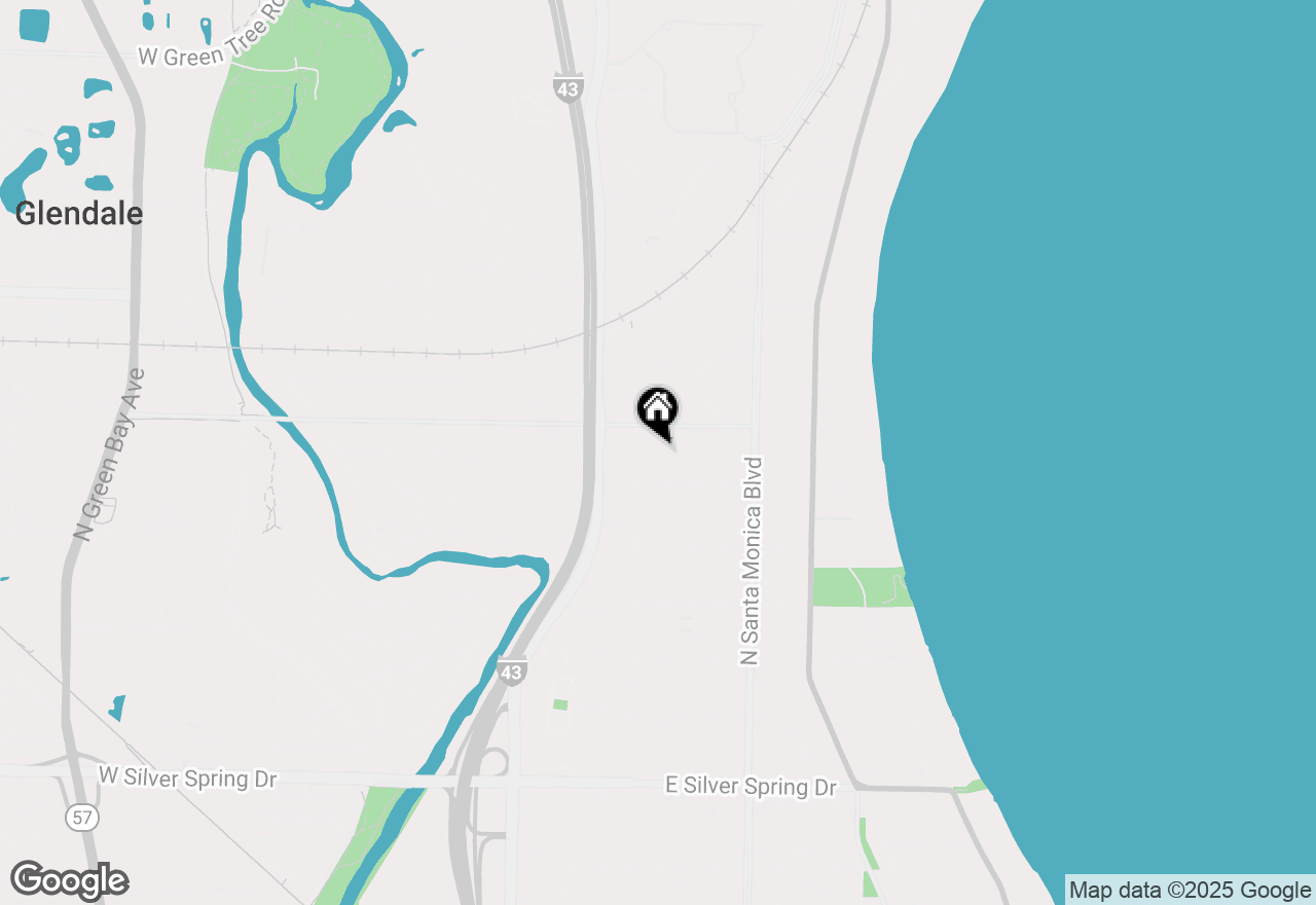 Map of 6141 N Bay Ridge Ave, Whitefish Bay, WI 53217