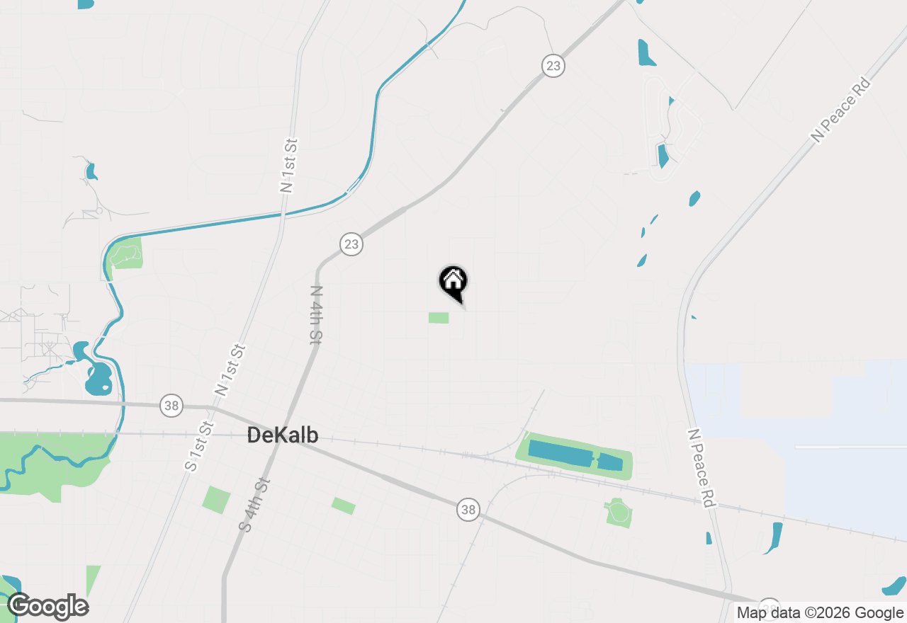 Map of 1113 Lewis Street, Dekalb, IL 60115