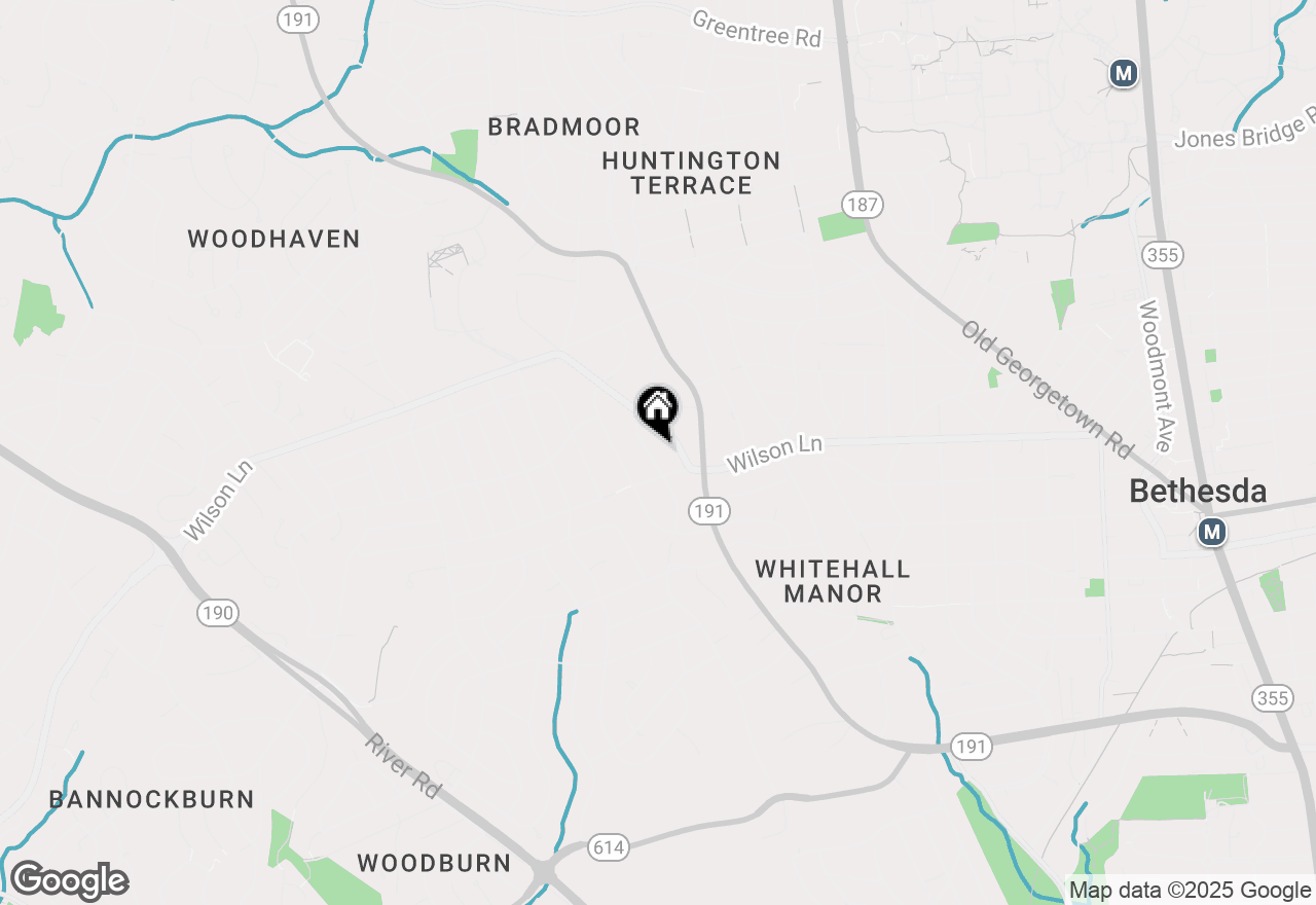 Map of 7707 Radnor Road, Bethesda, MD 20817