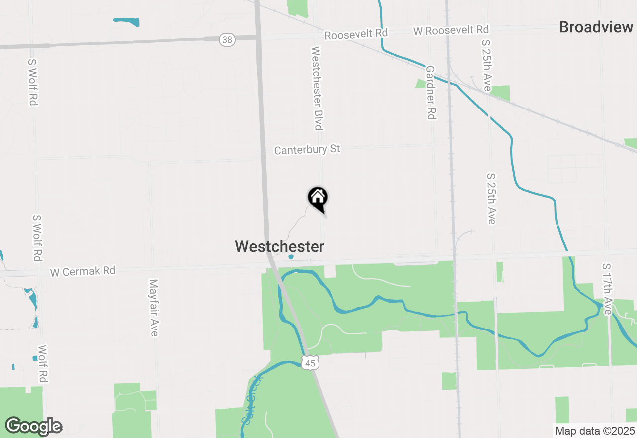 Map of 1918 Westchester Boulevard, Westchester, IL 60154