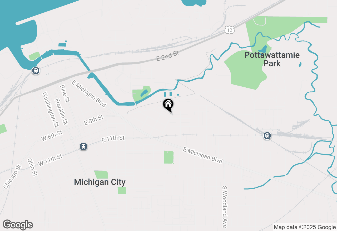 Map of 224 Hobart Street, Michigan City, IN 46360
