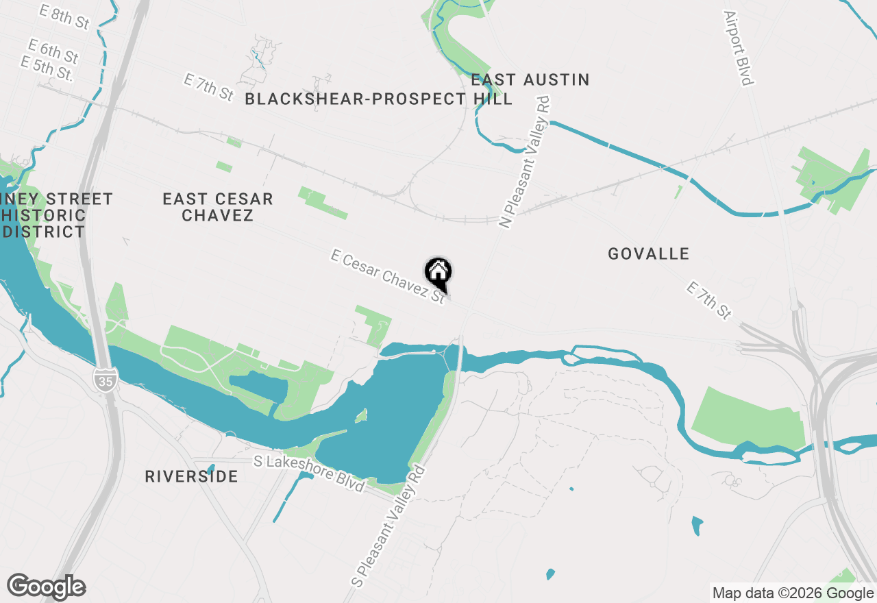 Map of 2609 E Cesar Chavez St #104, Austin, TX 78702