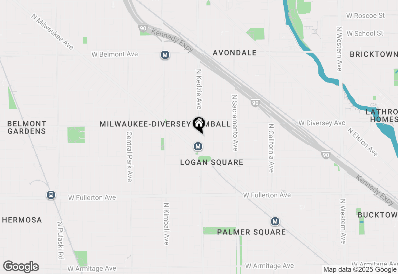 Map of 2714 N Kedzie Avenue #3, Chicago, IL 60647