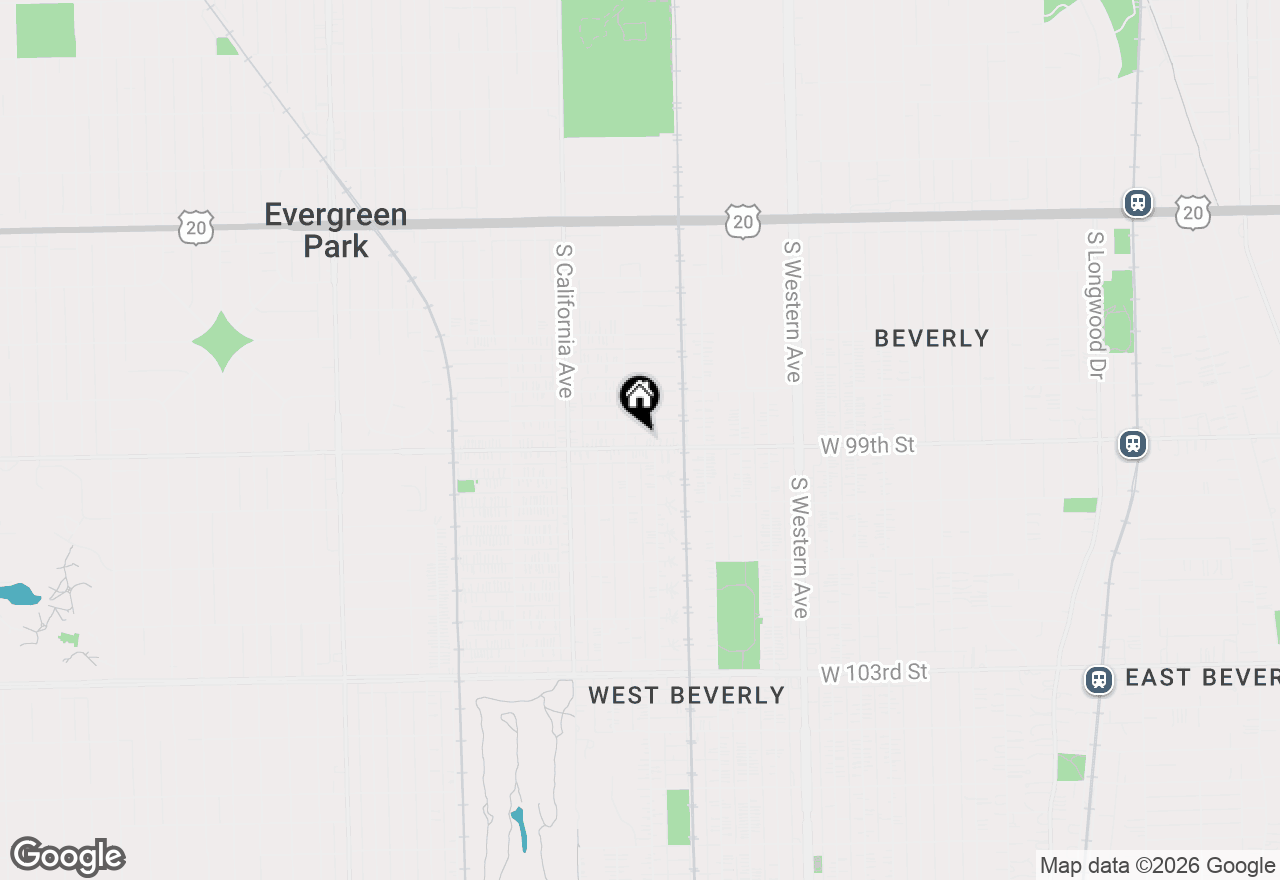 Map of 2652 W 99th Street, Evergreen Park, IL 60805