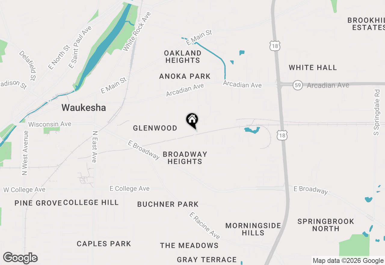 Map of 1203 Lincoln Ave, Waukesha, WI 53186