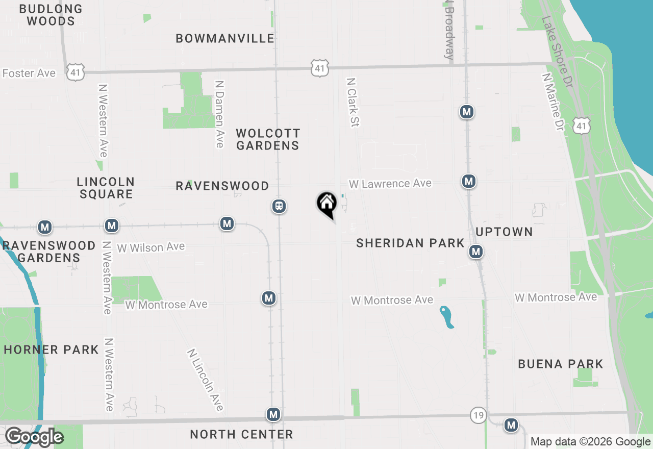 Map of 4637 N Paulina Street #1N, Chicago, IL 60640