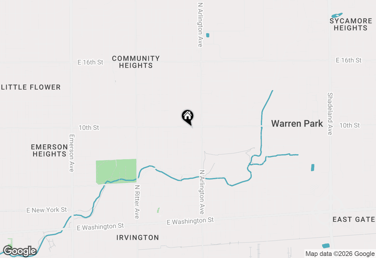 Map of 5855 E 10th Street, Indianapolis, IN 46219