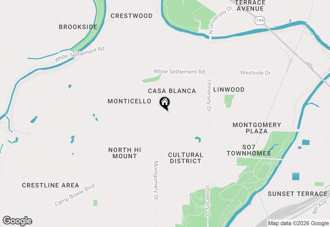 Map of 515 Monticello Drive #3C, Fort Worth, TX 76107