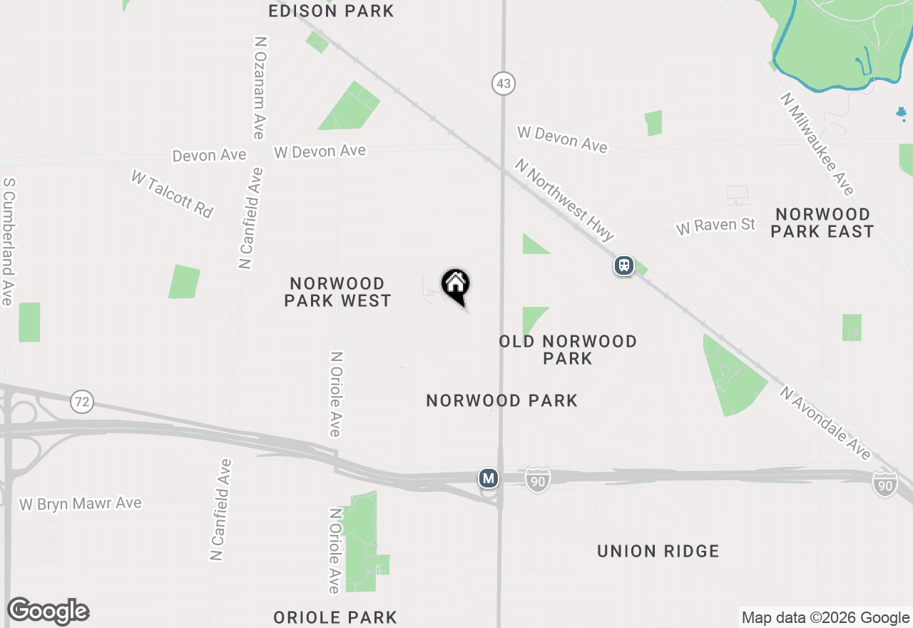 Map of 5975 N Odell Avenue #2J, Chicago, IL 60631