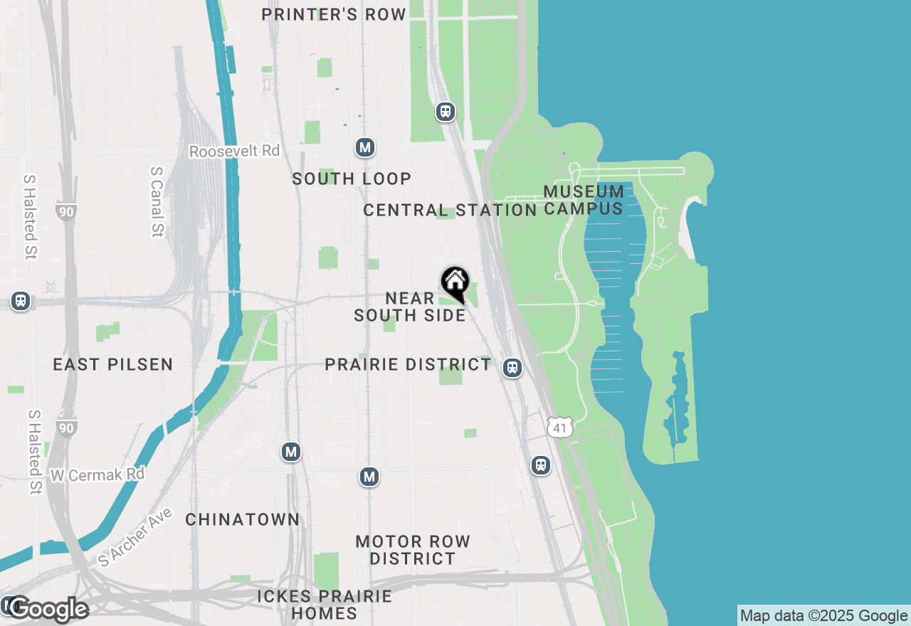Map of 1600 S Prairie Avenue #1403, Chicago, IL 60616