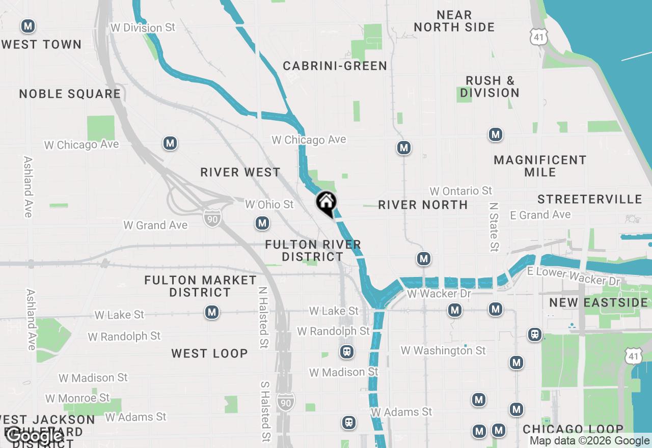 Map of 501 N Clinton Street #901, Chicago, IL 60654