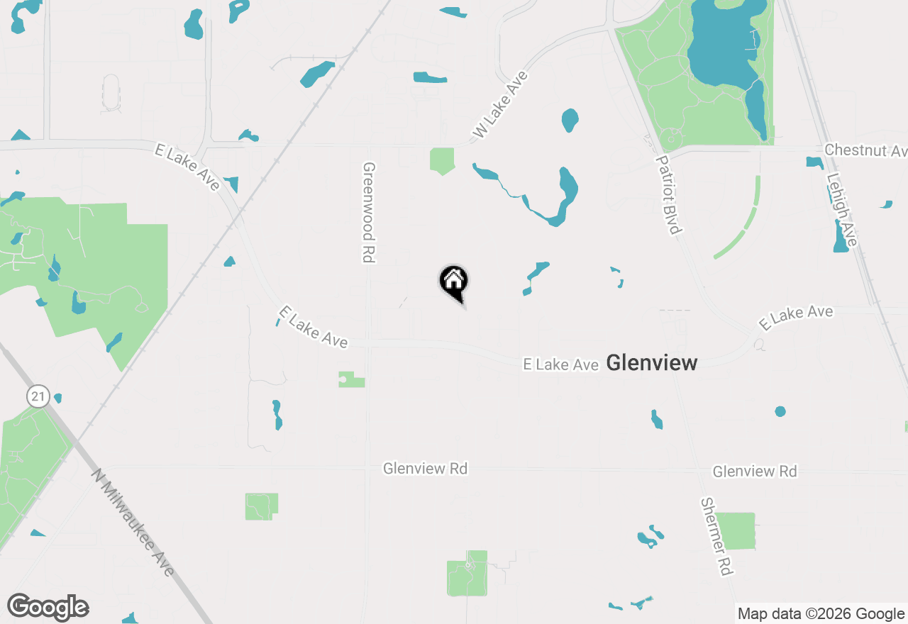 Map of 1340 Huber Lane, Glenview, IL 60026