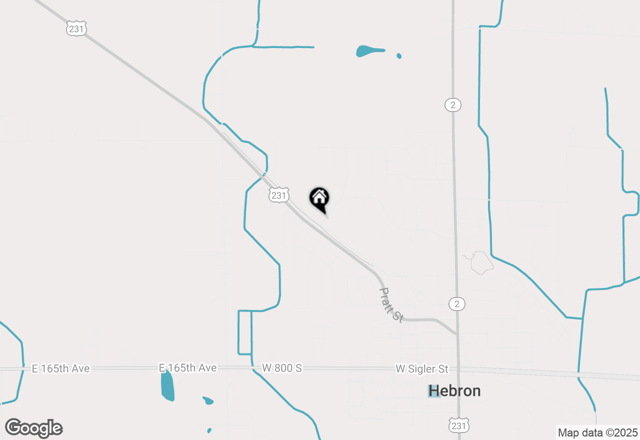 Map of 182 Park Place, Hebron, IN 46341