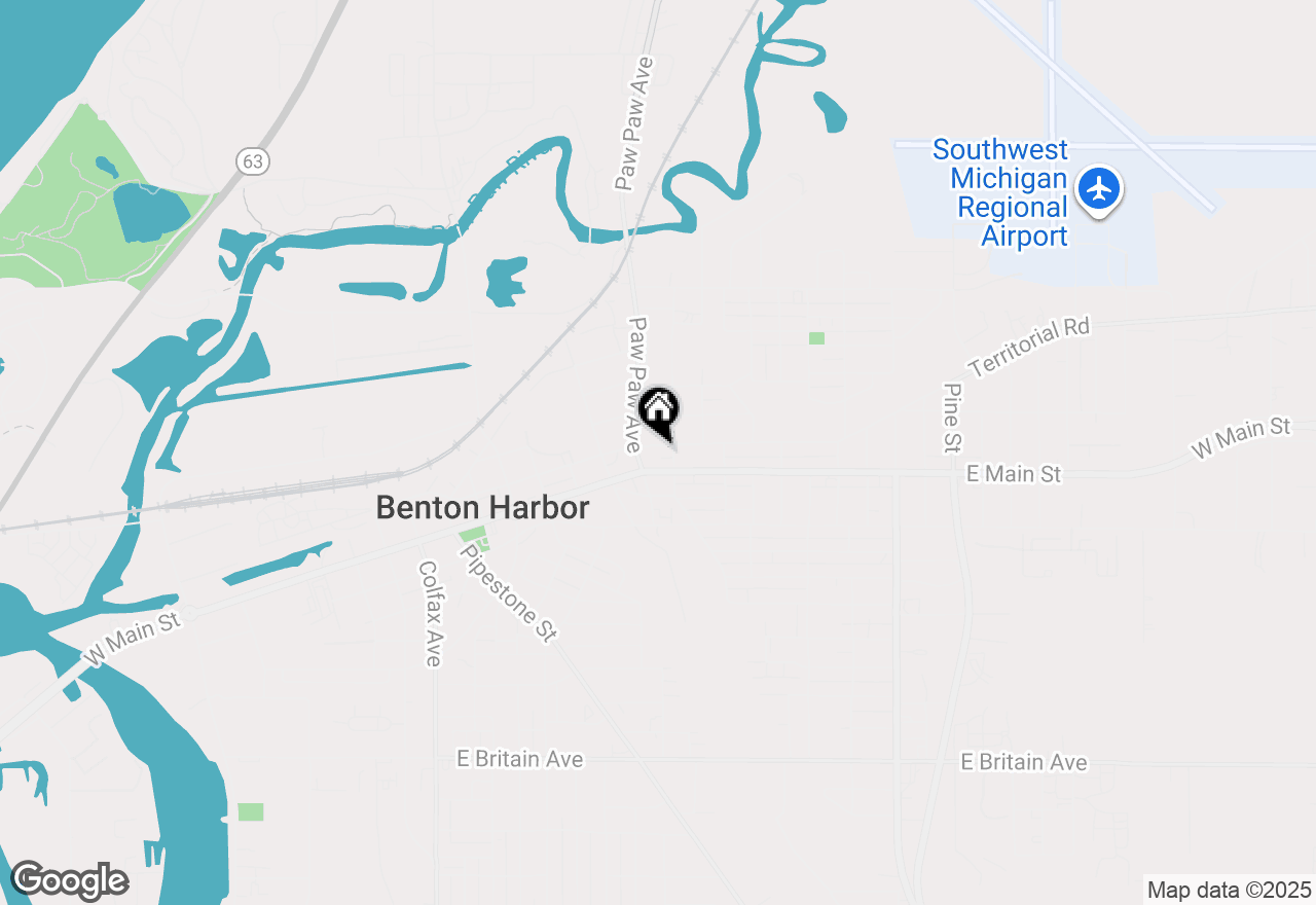 Map of 490 Territorial Road, Benton Harbor, MI 49022