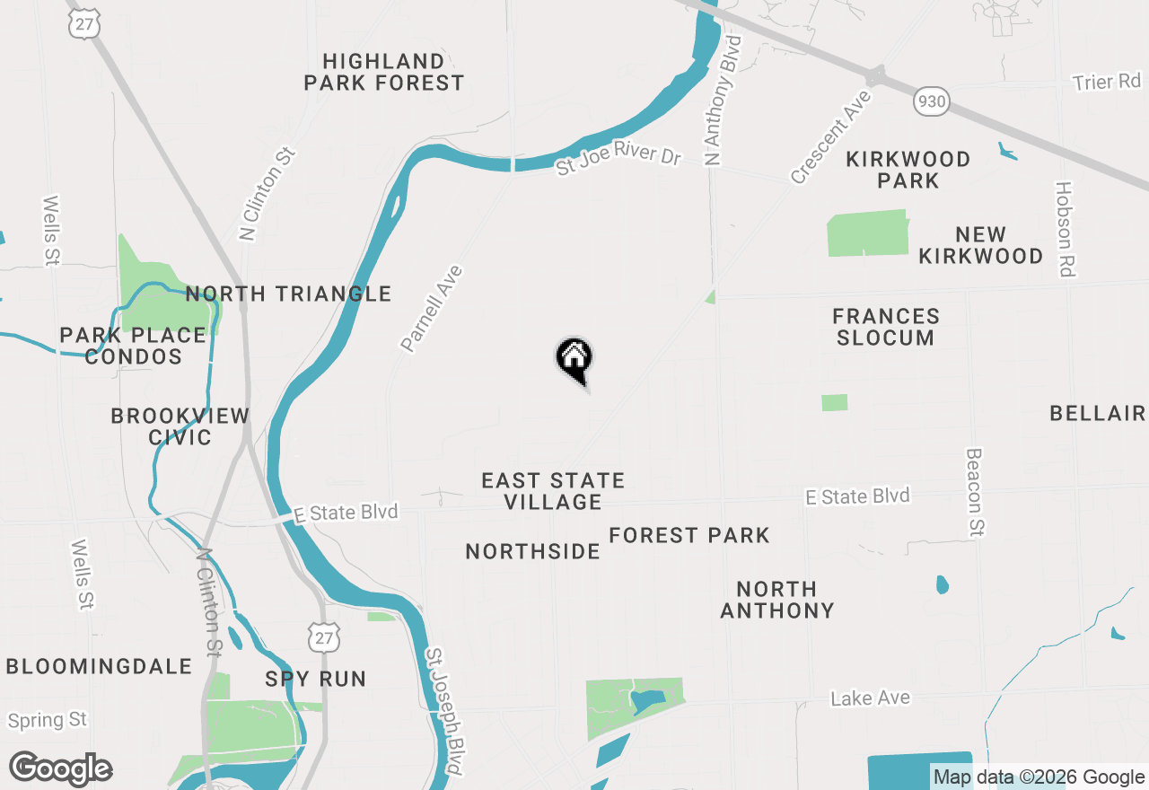 Map of 1239 Charlotte Avenue, Fort Wayne, IN 46805