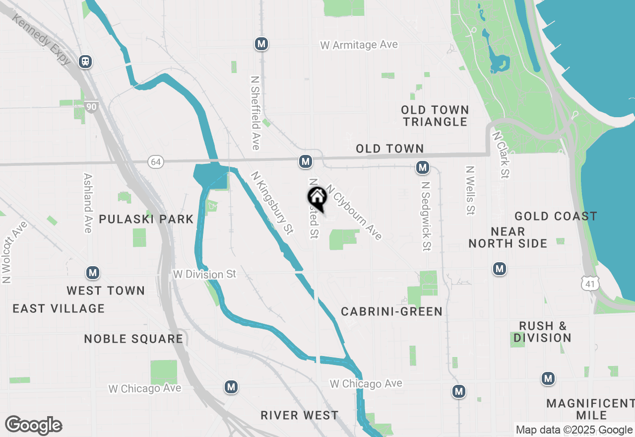 Map of 1421 N Halsted Street #3N, Chicago, IL 60642