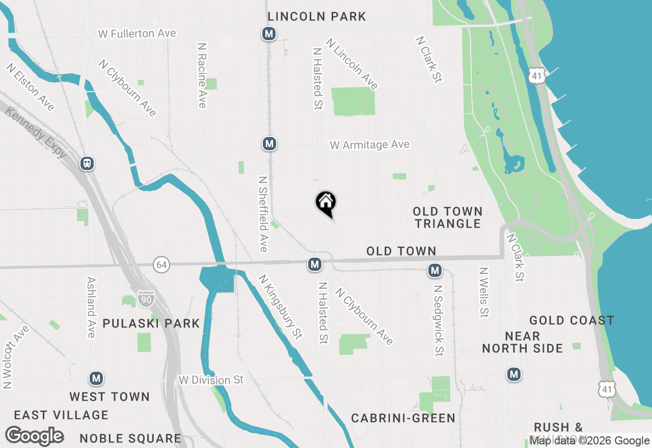 Map of 1717 N Halsted Street #C, Chicago, IL 60614