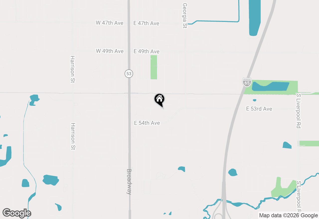 Map of 5301 Delaware Street, Merrillville, IN 46410