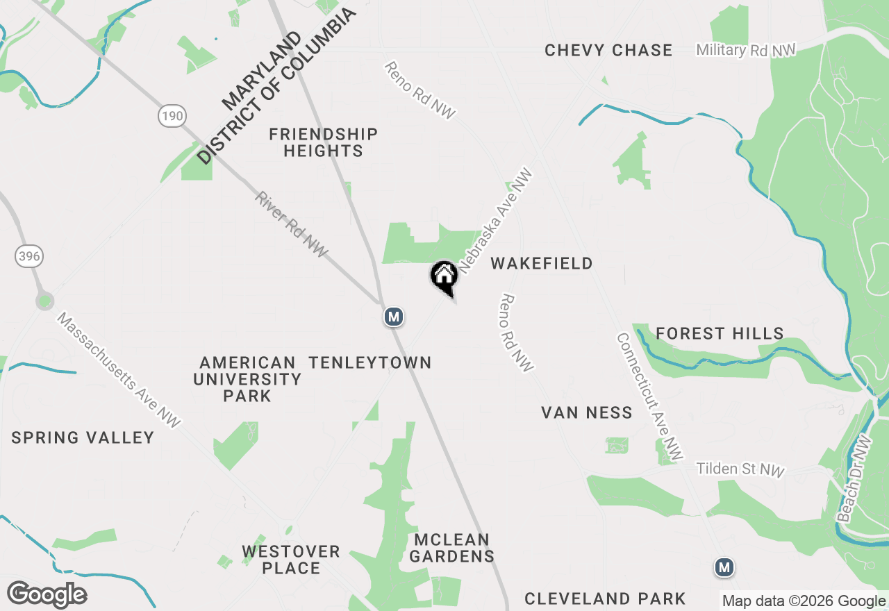Map of 4523 Nebraska Avenue Nw, Washington, DC 20016