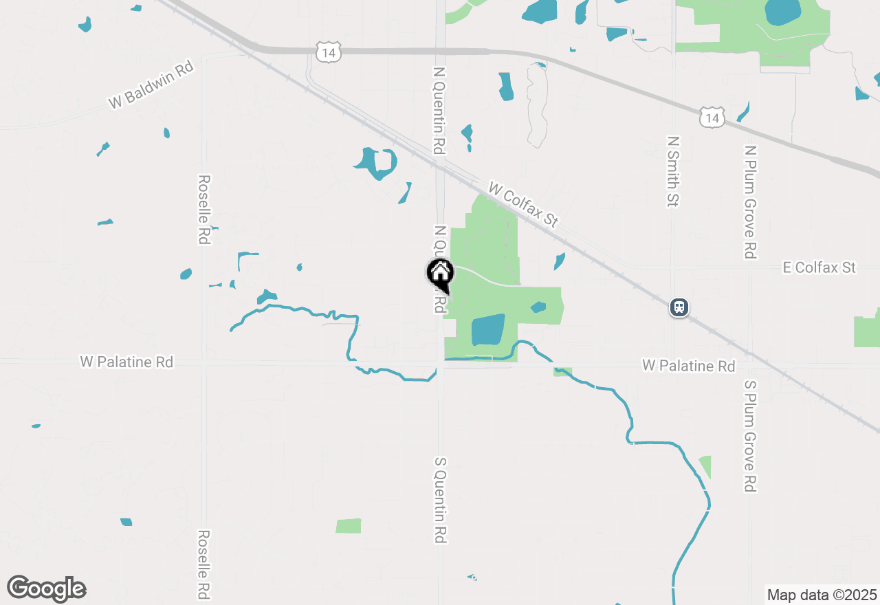 Map of 136 N Quentin Road, Palatine, IL 60067