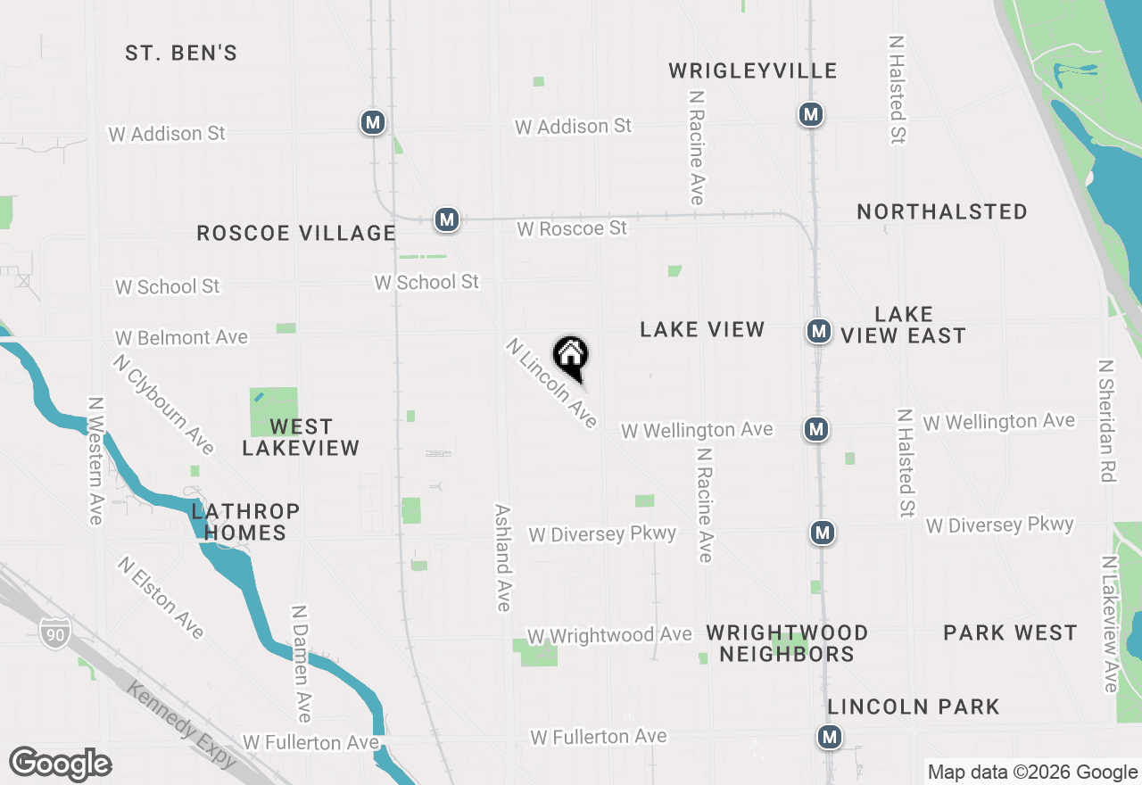 Map of 3057 N Lincoln Avenue #4C, Chicago, IL 60657