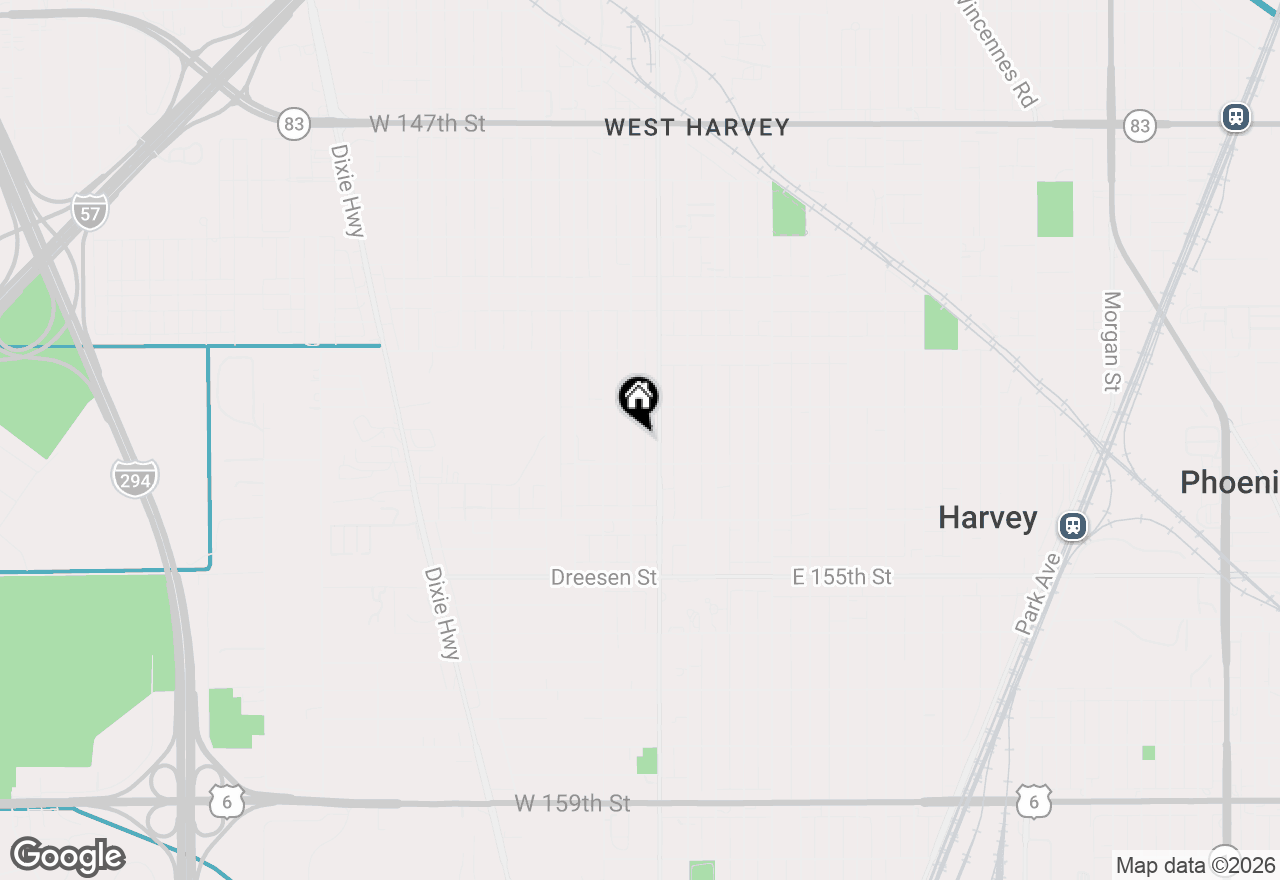 Map of 15229 Honore Avenue, Harvey, IL 60426