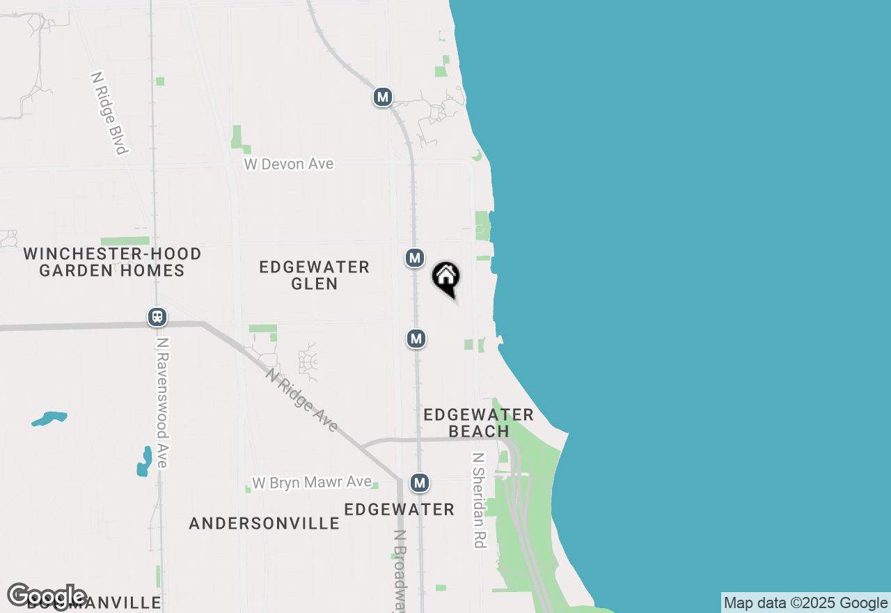 Map of 6022 N Kenmore Avenue #2N, Chicago, IL 60660