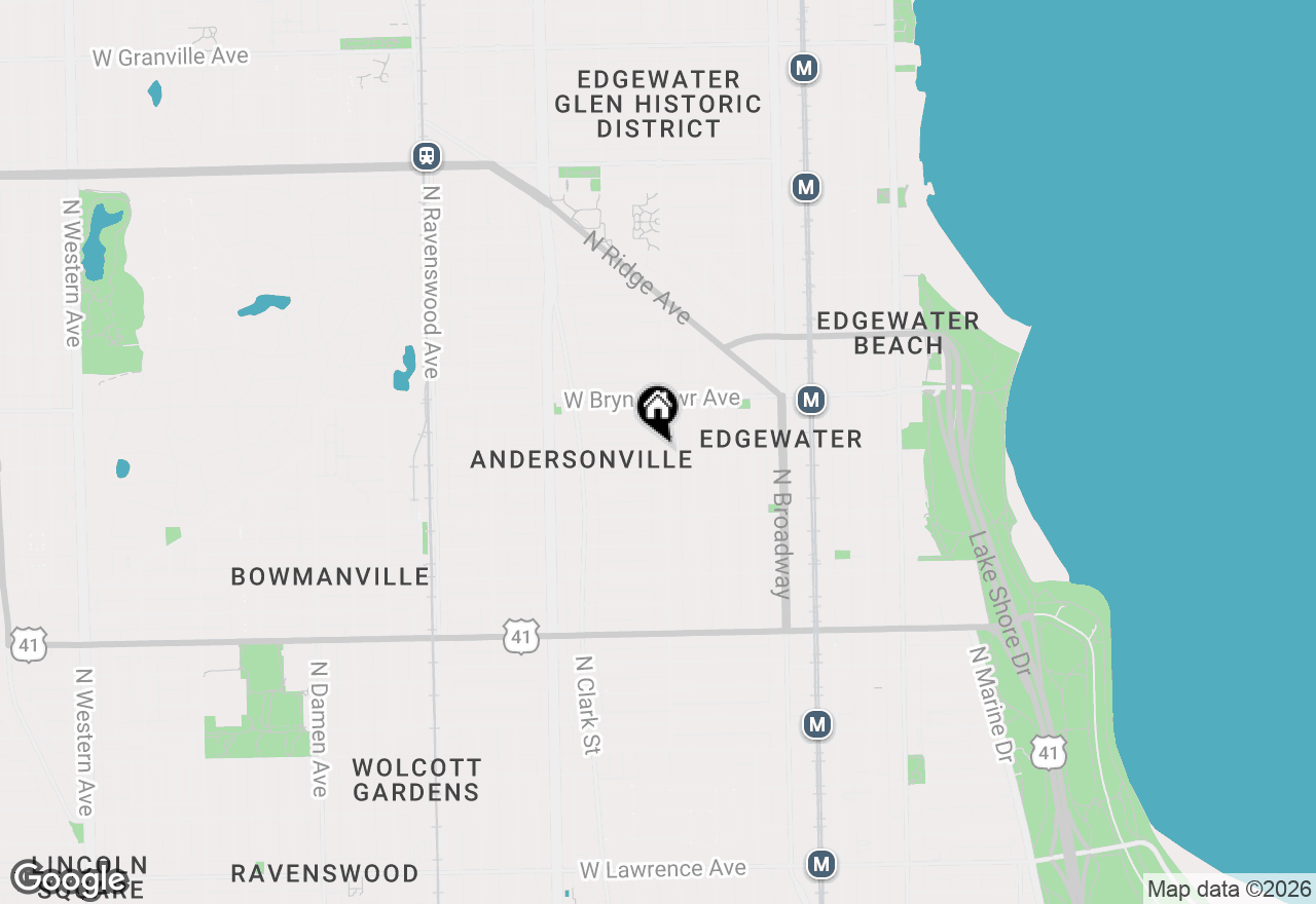 Map of 1408 W Catalpa Avenue #3, Chicago, IL 60640