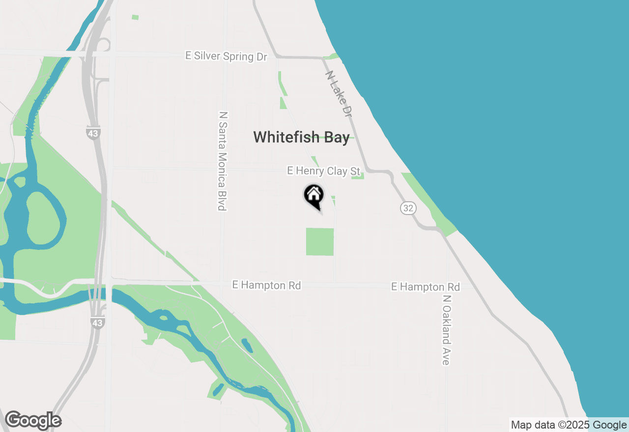 Map of 921 E Colfax Pl, Whitefish Bay, WI 53217