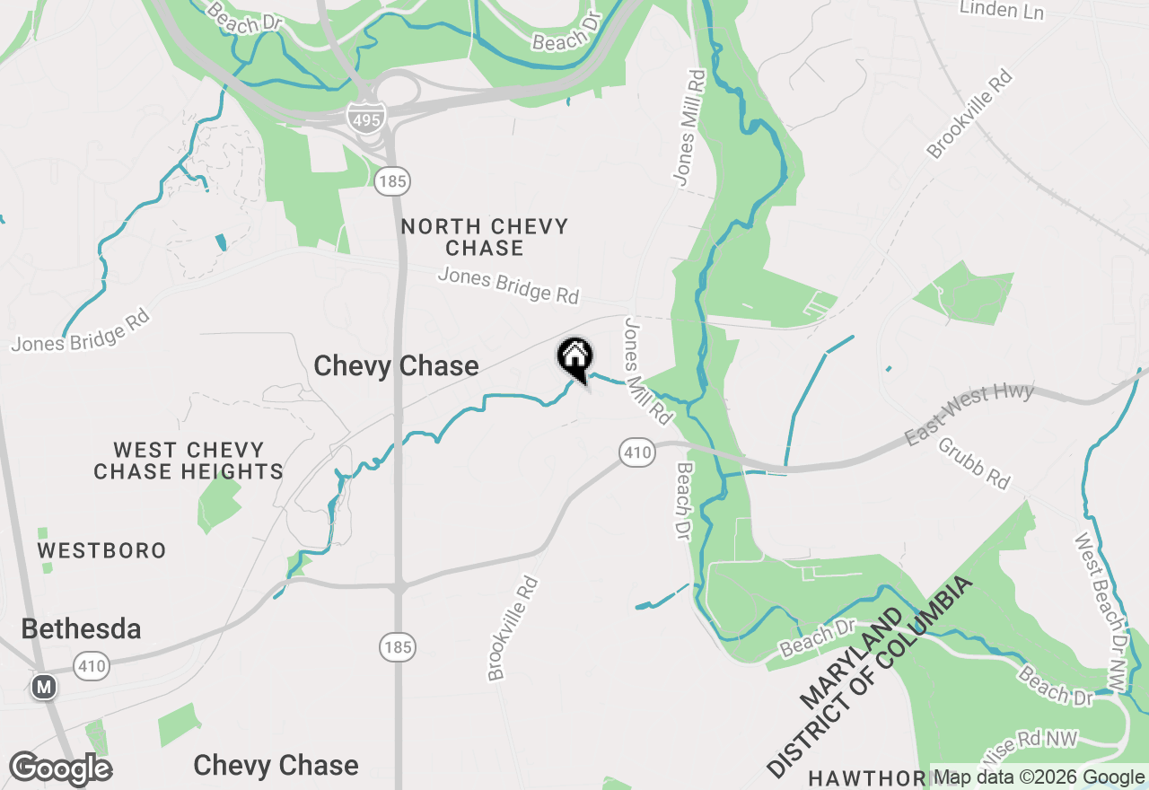 Map of 8 Farmington Court, Chevy Chase, MD 20815