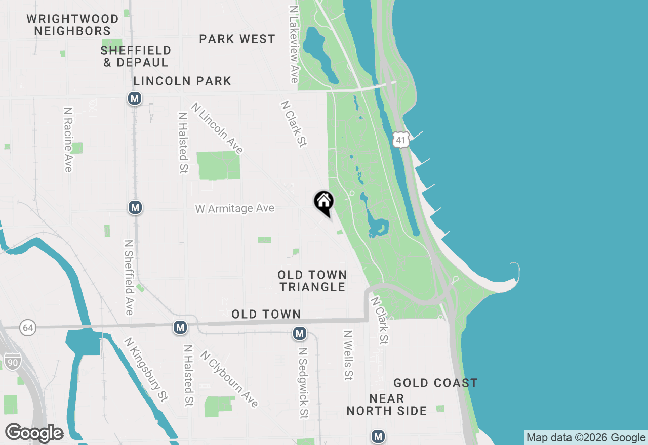 Map of 1926 N Lincoln Park West #2B, Chicago, IL 60614