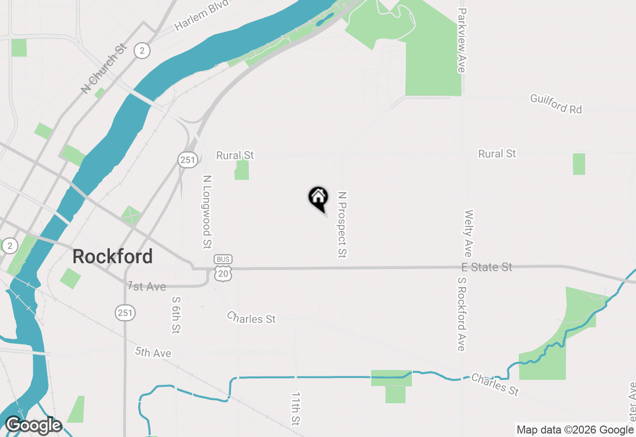 Map of 1535 Benton Street, Rockford, IL 61107
