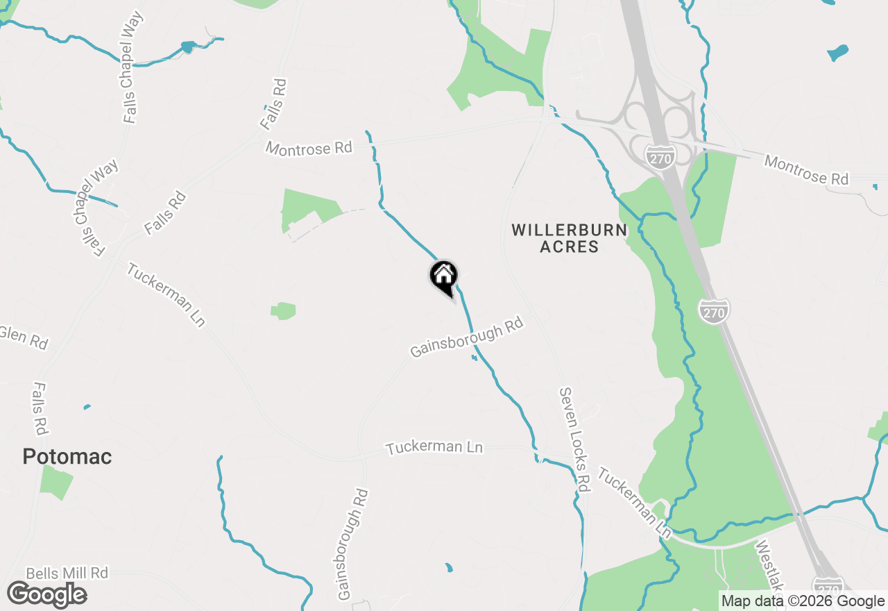 Map of 11724 Enid Drive, Potomac, MD 20854