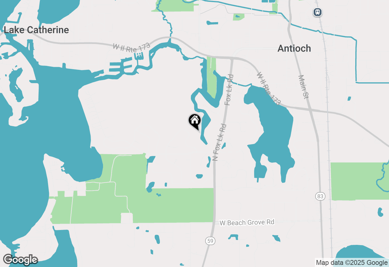 Map of 821 Woodland Drive, Antioch, IL 60002