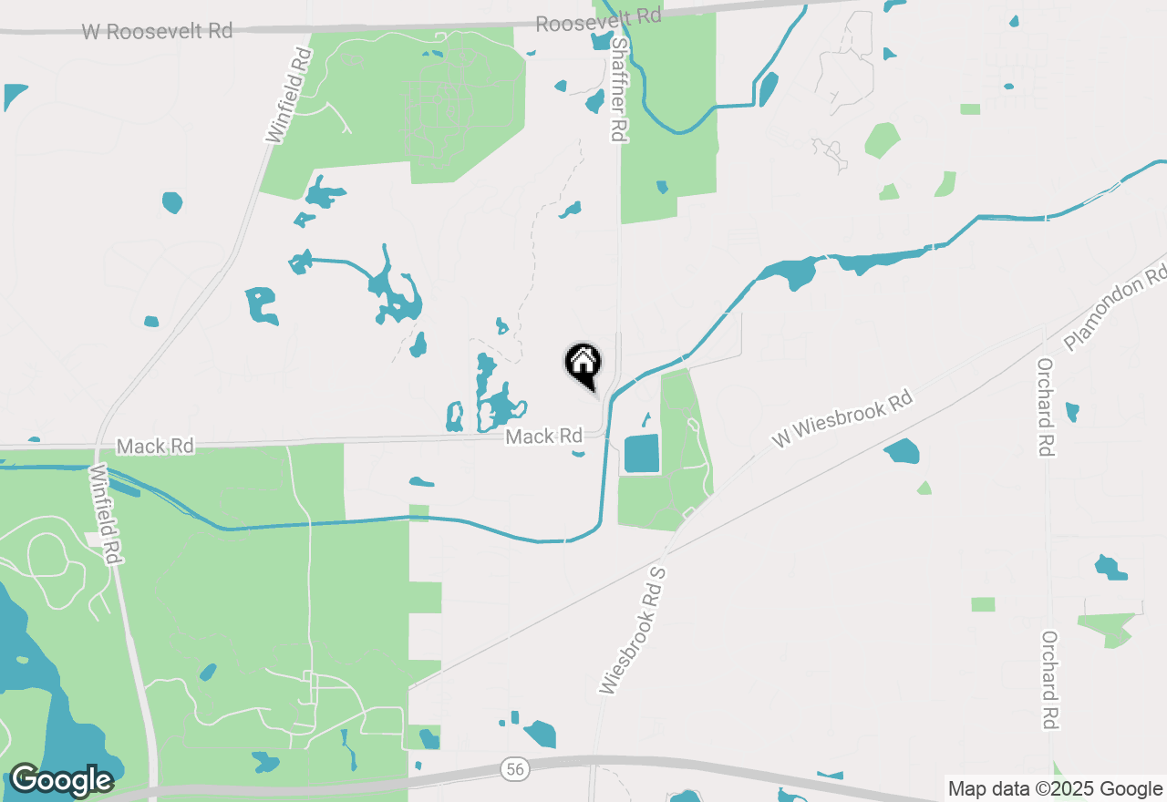 Map of 1S728 Shaffner Road, Wheaton, IL 60189