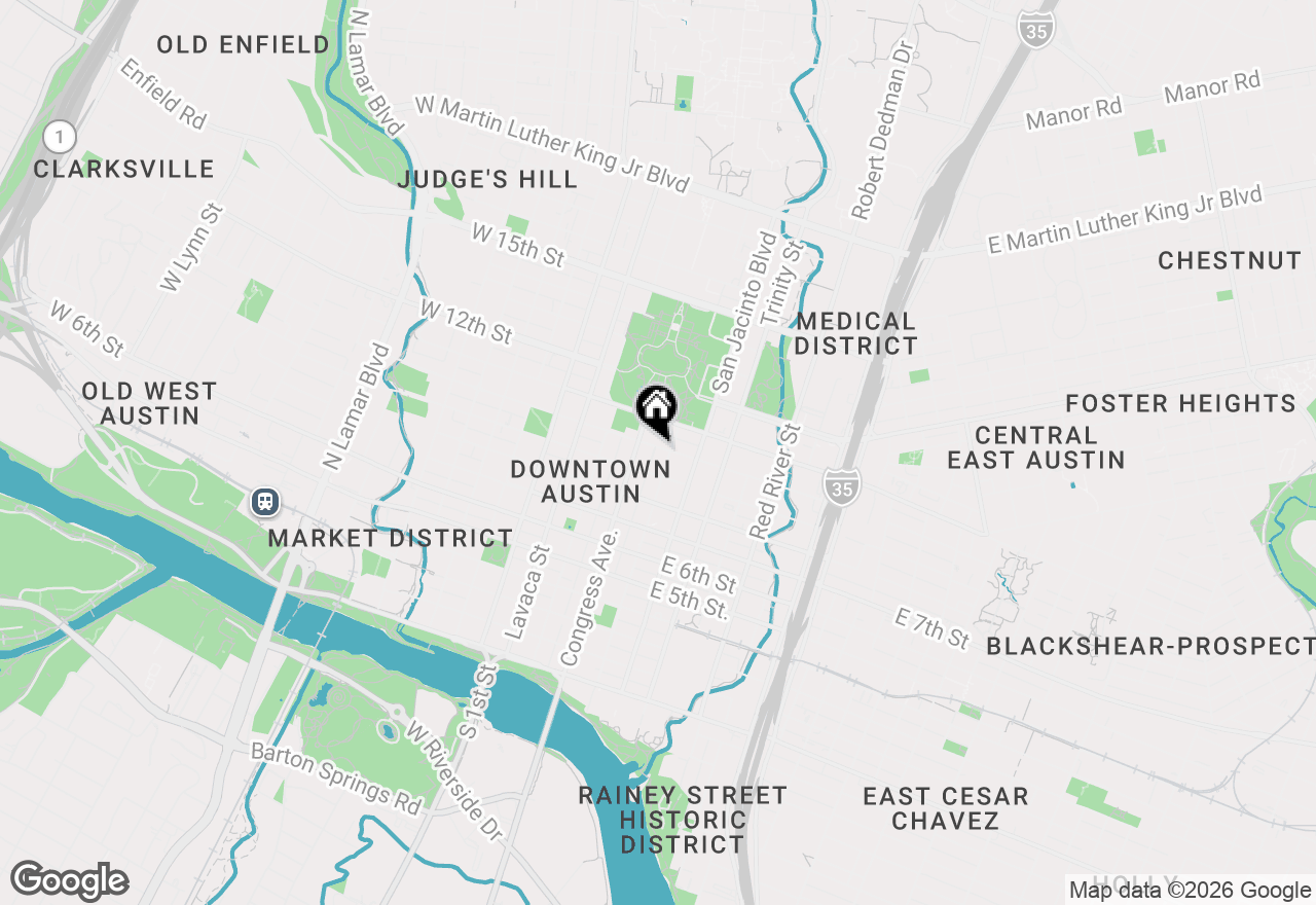 Map of 109 E 10th St, Austin, TX 78701