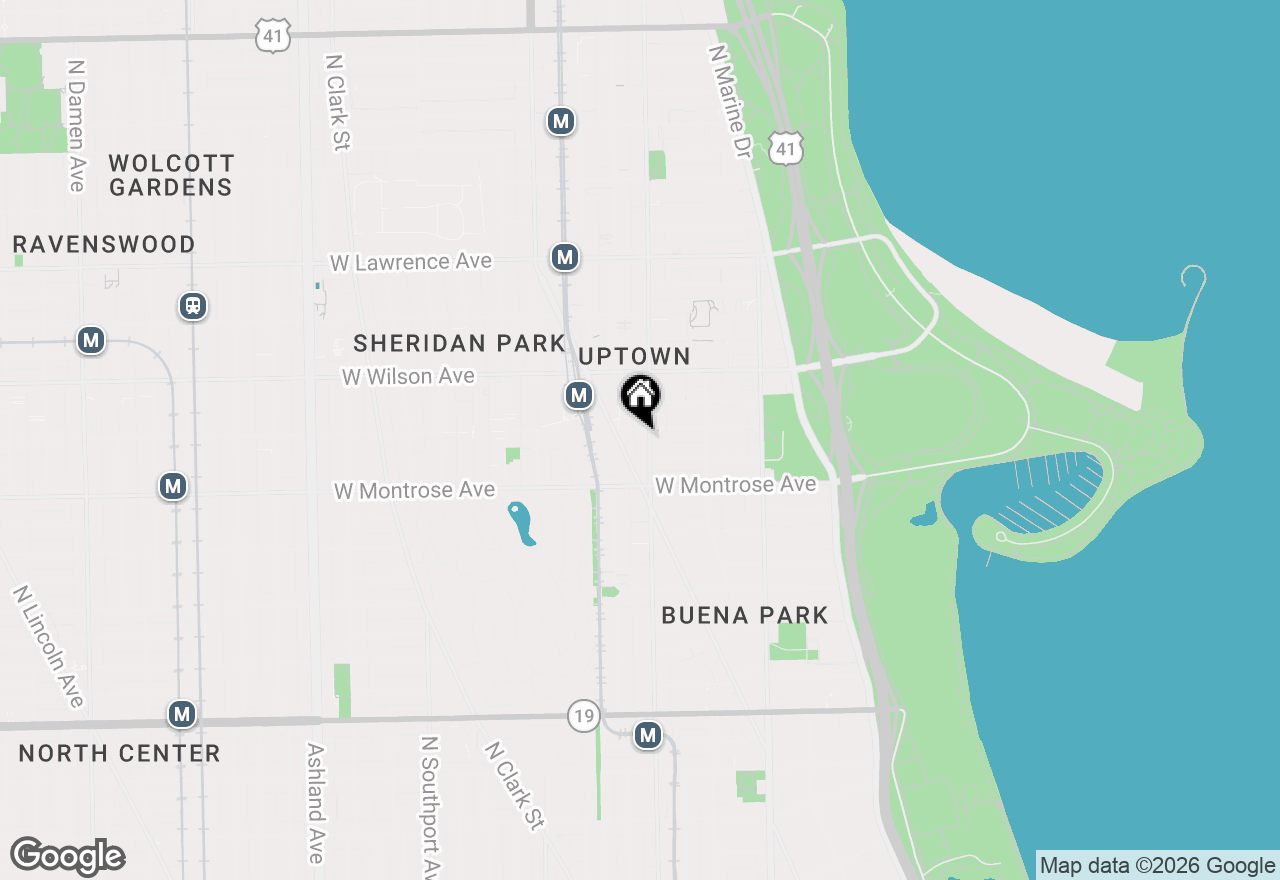 Map of 4450 N Sheridan Road #1, Chicago, IL 60640